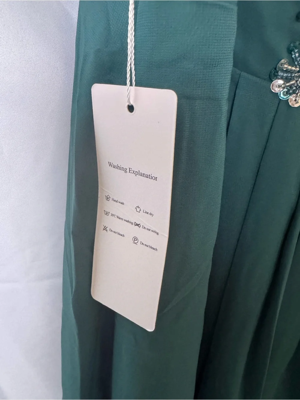 Mondressy Chiffon Formal Gown – Teal/Sage Green – NWOT – Plus Size